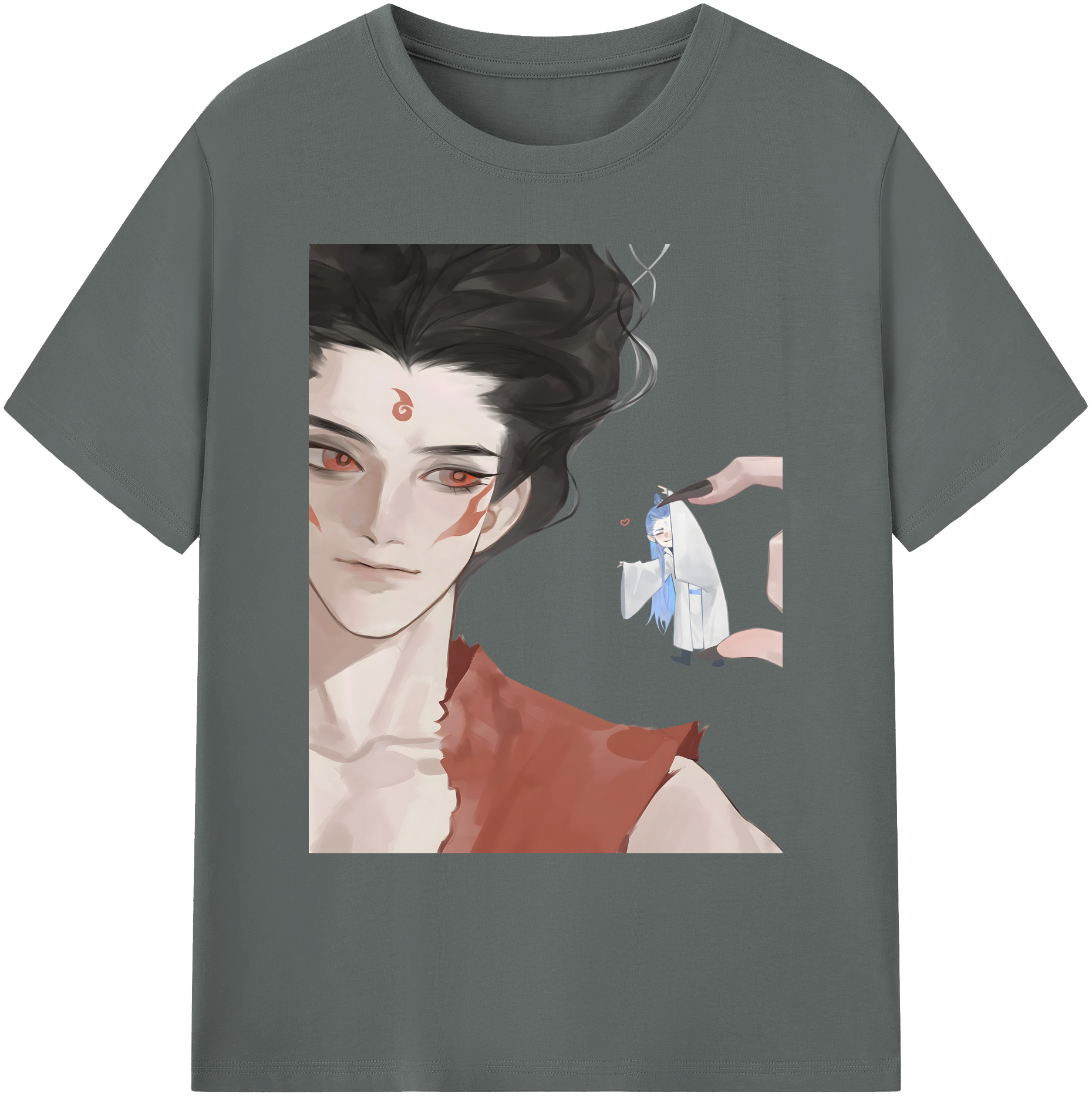 （画像用） Ne Zha 2 ナタ 魔童の大暴れ 綿100％ メンズ半袖Tシャツ｜肌触りやわらか＆通気性